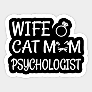 psychologist cat mom Sticker